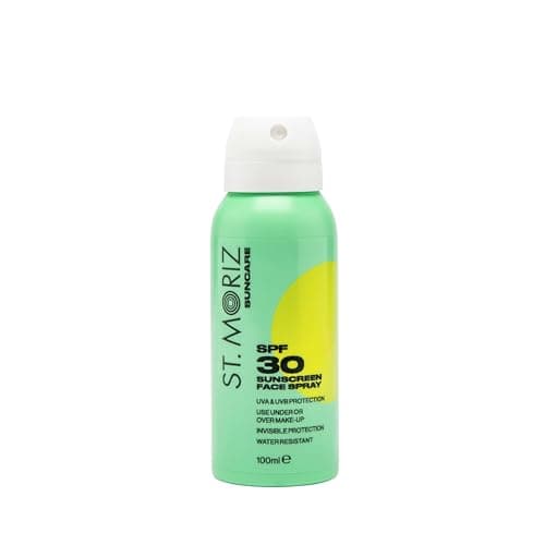 Image of St Moriz Suncare SPF 30 Sunscreen Face Spray | UVA & UVB Invisible Protection SPF 30 Sun Protection Face Mist with Vitamin E | Wear Under or Over Makeup | Dermatologically Tested | Vegan | 100ml