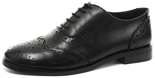Image of Cipriata Violetta Black Womens Leather Brogue Oxford Shoes Size UK 4
