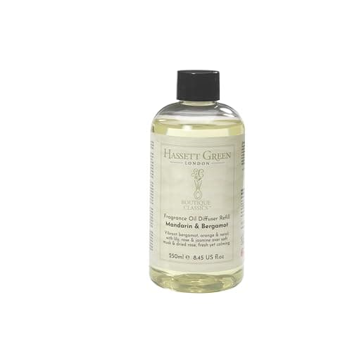 Image of Hassett Green London Boutique Classics Mandarin & Bergamot - Fragrance Oil Reed Diffuser Refill - Larger Size 250ml Bottle