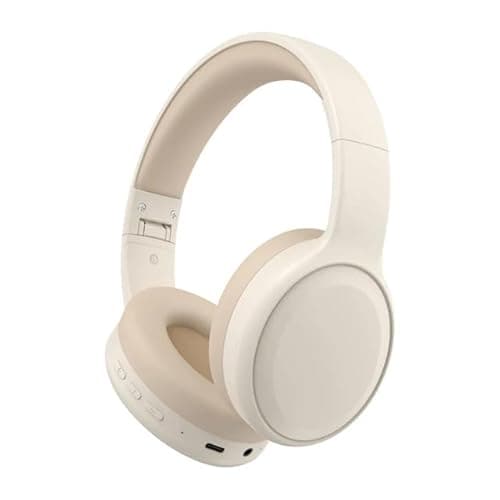 Image of GAREGEAR TH30 Pro: HiFi Wireless Stereo Headphones (Over-Ear) Music & Gaming Headset - HiFi Audio, Mic, 250mAh (White)