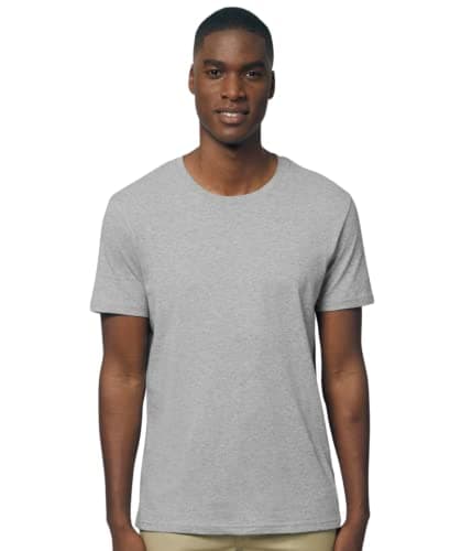 Image of Unordinary Apparel Men's Organic Cotton Short Sleeved T-Shirt - Crewneck - Basic Tee Heather Grey, L