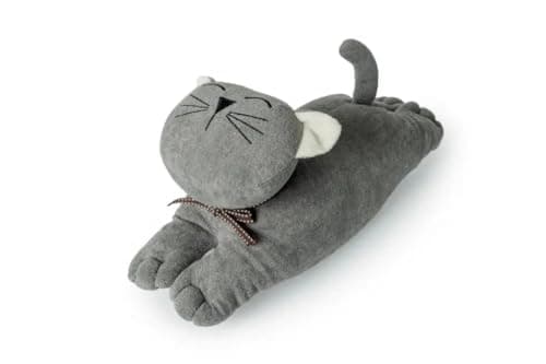 Image of Coco The Grey Cat Door Stop – Adorable Weighted Door Holder, Soft Fabric Decorative Home Accessory