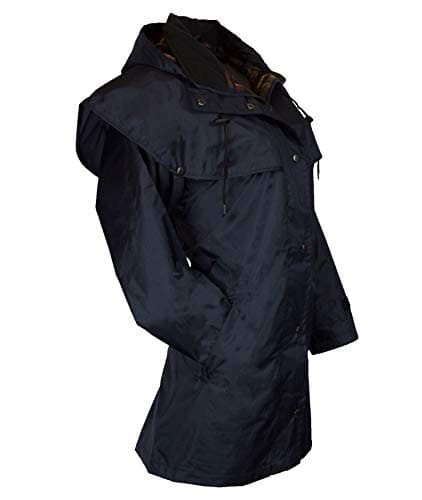Image of WALKER AND HAWKES - Ladies Waterproof 3/4 Length Hunton Cape Coat - Navy - 14