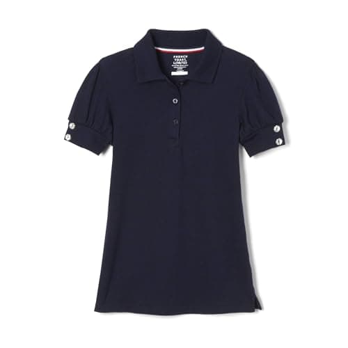 Image of French Toast Girls' Puff-Sleeve Polo - Blue - 8