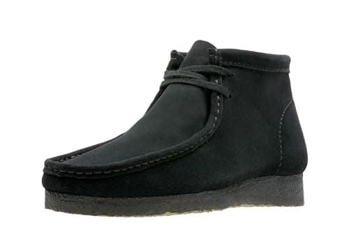 Image of Clarks Men's Wallabee Boot Boot, black suede, 090 M US, Black Suede, 9 D (M)