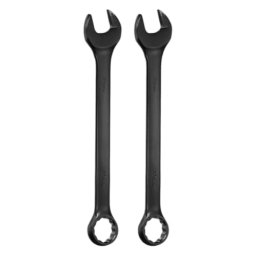 Image of sourcing map 2pcs Metric Combination Wrench 30mm 12-Point Box & Open End Double Ended Wrenches Spanners Tools for Household Automotive Machinery DIY Repair, Black