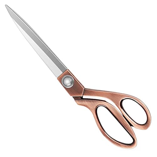 Image of KUONIIY Heavy Duty Sewing Scissors 10 inch - Professional Stainless Steel Copper Tailor Scissor Shears for Fabric Leather Dressmaking Tailoring Artists Students Dressmakers