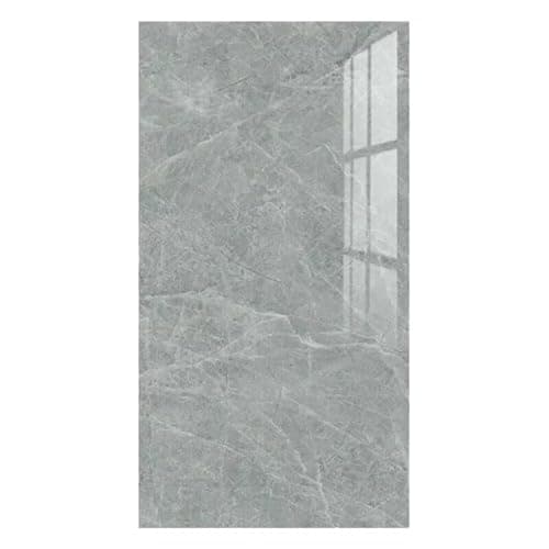 Image of LUSKSk 10Pcs Marble Tiles Sticker 30x60cm Self-Adhesive Stick On Kitchen Home Wall Bathroom Decor (Light Grey)