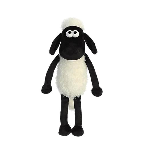 Image of Shaun the Sheep 61173 8-inch Plush Cuddly Toy, Black and White, 8in, Suitable for Adults and Kids