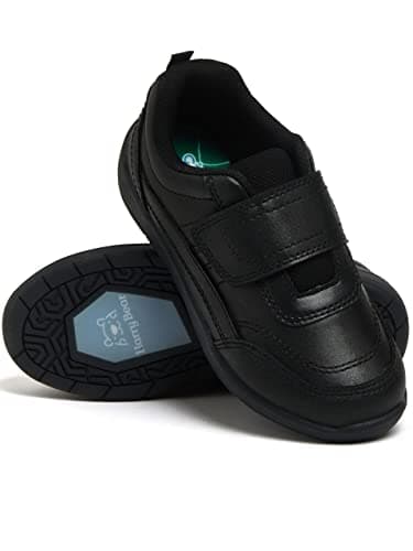 Image of Harry Bear Boys School Shoes Football Black 1