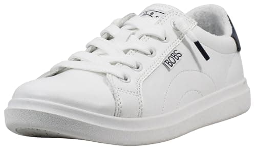 Image of Skechers Women's Bobs D'vine-Instant Delight Sneaker, White/Navy, 4.5 UK