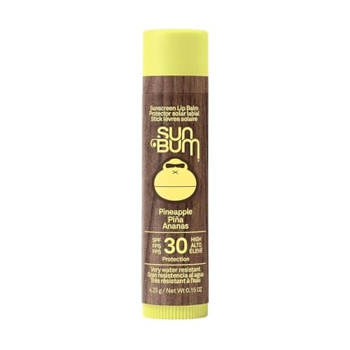 Image of Sun Bum SPF 30 Pineapple Sunscreen Lip Balm, Vegan and Cruelty Free Broad Spectrum UVA/UVB Lip Care, Made with Aloe and Vitamin E for Moisturised Lips, 4.25g
