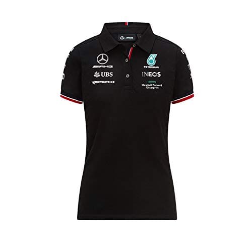 Image of Mercedes-AMG Petronas - Official Formula One Merchandise 2021 Collection - Women - Polo - T-Shirt - Black - XXS