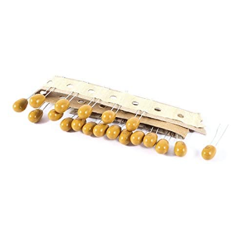 Image of 20PCS 10uF 50V 2 Pin Yellow Radial Dipped Tantalum Bead Capacitors(20 STüCKE 10 uF 50-V 2-P-in Gelb Radial Getauchte Tantalperlenkondensatoren
