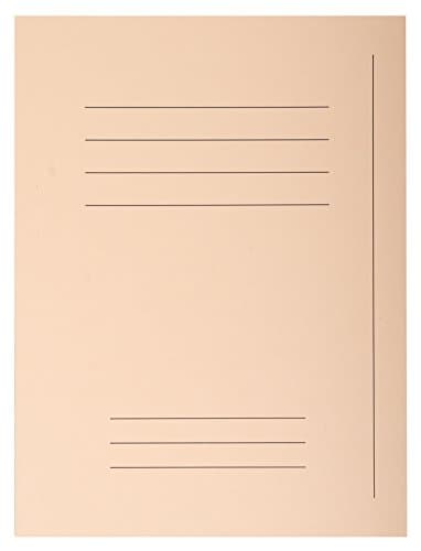 Image of Exacompta - Ref 435002E - Forever Printed Square Cut Folder - 240 x 320mm in Size, Suitable for Storing A4 Documents, Made from 220gsm Recycled Card - Buff (Pack of 50)