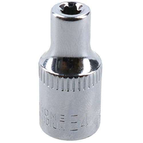 Image of E4 Female Torx Socket Star Bit 1/4" Drive Standard External Chrome Vanadium Steel