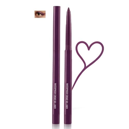 Image of Waterproof Long-Lasting Smudge-Proof Gel Eyeliner Pen with Fine Tip for Precise Lines, All Day Wear Eye Liner Pencil for Mature Women Makeup (17#Midnight Plum)