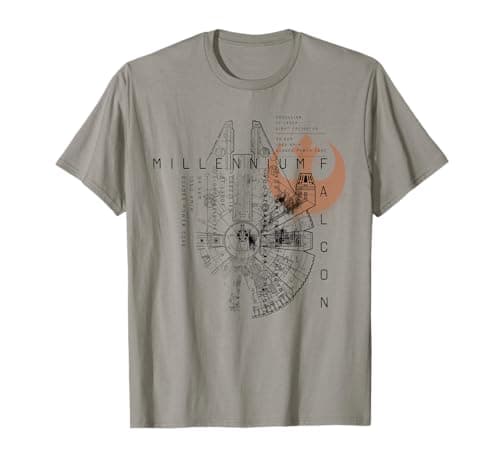 Image of Star Wars Millennium Falcon Schematic T-Shirt