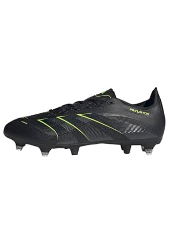Image of adidas Unisex Predator League Soft Ground Football Boots, Core Black/Carbon/Lucid Lemon, 8 UK