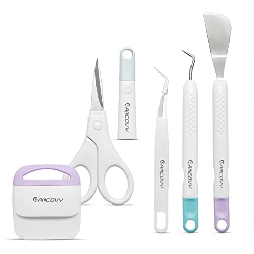 Image of Basic Tool Set for Cricut Vinyl Weeding Tools for Cricut/Silhouette/Siser/Oracal 631 651 751 Vinyl 5pcs Cardstock Crafting Tools Kit