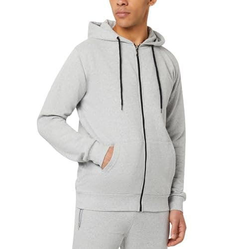 Image of FM London Mens Hyfresh Zipped Hoodie, Grey, S UK