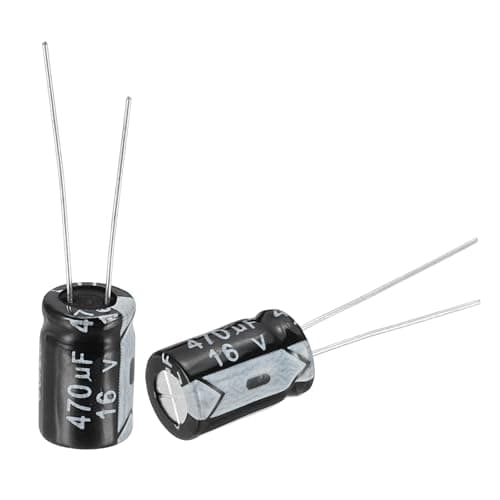 Image of sourcing map 470uF 16V 8x12mm Electrolytic Capacitor, Radial Leads Aluminum Capacitors for TV, VCD, LCD Monitor, Speaker, 50Pcs