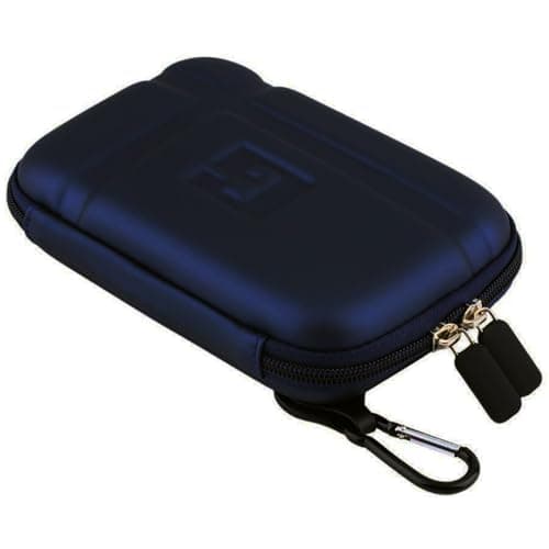 Image of Goodshop001 5 Inch GPS Case Hard Sat Nav Storage Bag Protective Pouch Compatible with Garmin Drive 53 52 51 50 Zumo XT 396 LMT-S Dezl OTR500 Tomtom Rider 550 500 4.3"- 5" GPS Navigator (Blue)
