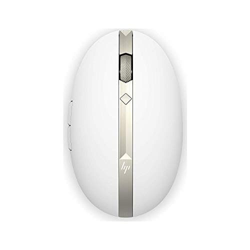 Image of HP Ceramic White Spectre 700 Wireless Bluetooth Rechargeable Mouse with Blue LED, 800 1200 1600 DPI Switching, 4 Way Scrolling, Pair with Up To 4 Devices