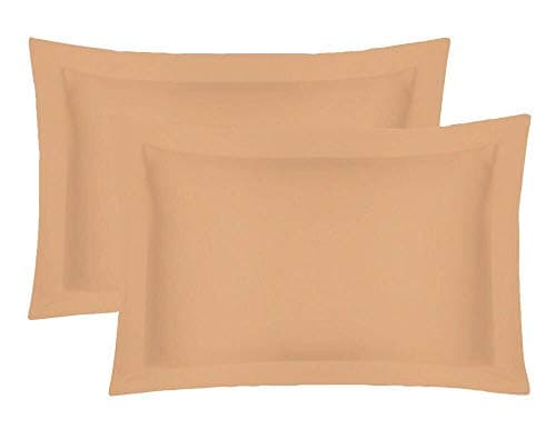 Image of 200 Thread Count 100% Egyptian Cotton Pair Of Pillowcases (Latte, Oxford Pillow Cases)
