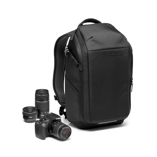 Image of Manfrotto Advanced Compact III Camera Backpack for Photo Gear and Laptop, Camera Bag for Mirrorless with Lenses, with Interchangeable Padded Dividers and Tripod Attachment