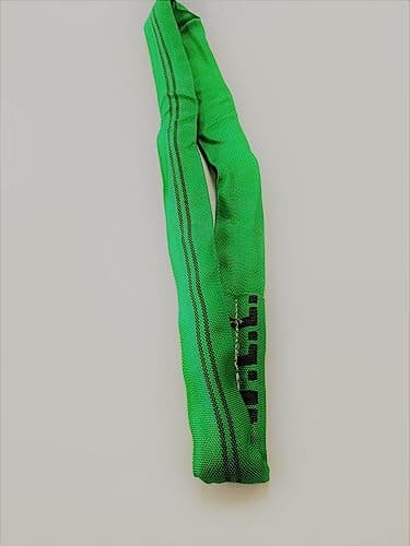 Image of Generic 2t Round Endless Lifting Sling 1m (0.5m ewl) to 17m (8.5m ewl) - Green Polyester, Compatible with Passenger Car