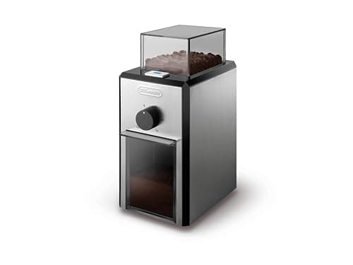 Image of De'Longhi KG89 KG 89 Professional coffee grinder for up to 12 cups, plastic housing, silver, 110 watts