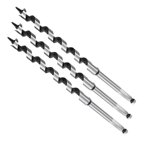 Image of MOXPIFY Wood Auger Drill Bits, 3pcs 14mm Timber Drill Bits 230mm Long Hex Shank, Extra Long Drill Bits Wood For Woodworking (3pcs x 14mm x 230mm)