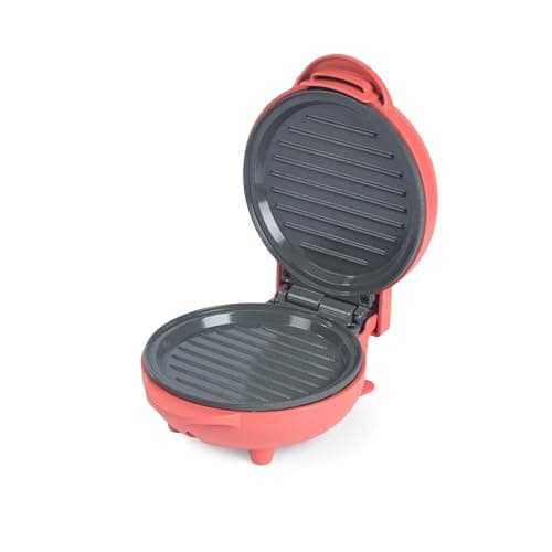 Image of Giles & Posner Funfair Mini Griddle & Electric Grill - 550W, 11.5cm PFAS-Free Non-Stick Plate, Compact Design, Fast Heat Up, Easy Clean with Indicator Lights, 2 Minute Preheat Time, No Oil Needed