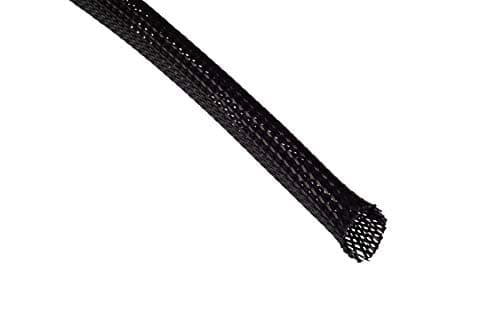 Image of GTSE 10m Cable Tidy Sleeve, 25mm Flat Diameter, Expandable Braided Cable Sleeve, Polyester (PET) Cable Wrap/Cable Tidy Tube