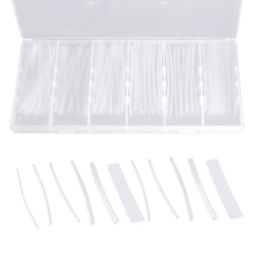 Image of Bestgle 150Pcs Clear Heat Shrink Tubing Kit, 2:1 Shrinking Waterproof Insulation Wire Cable Sleeving Wrap Connection Kit for Wire Repairing