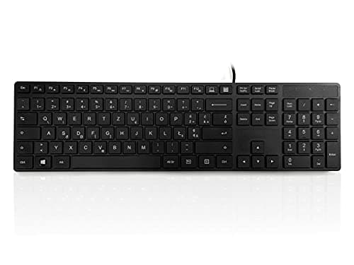 Image of Accuratus 301 - Polish - USB Full Size, Super Slim Multimedia Keyboard with Square Modern Keys - Black