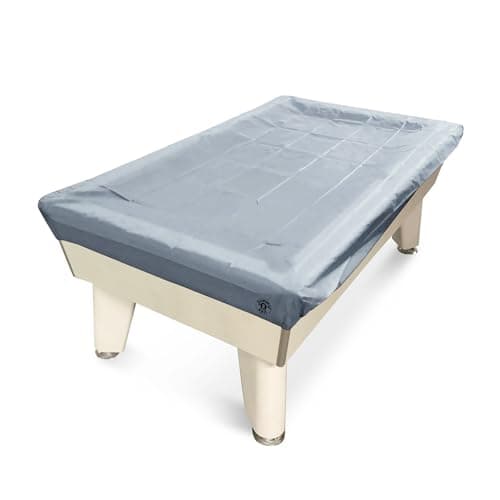 Image of Jonny 8 Ball 7ft Fitted Nylon Snooker Pool Table Cover - For 7 Foot Tables (Silver)