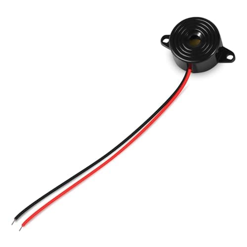 Image of Intercom Buzzer,Piezo Electronic Buzzer 12V Tone Active Alarm Electronic Buzzer Alarm Sounder with 100mm Cable for Physics Circuits Continuous Sound, 85 to 95 db