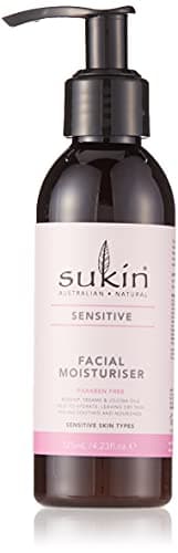 Image of Sukin Sensitive Facial Moisturiser 125ml - with essential oils; cruelty free & vegan friendly -fast-absorbing to reduce the likelihood of a reaction for dry skin.