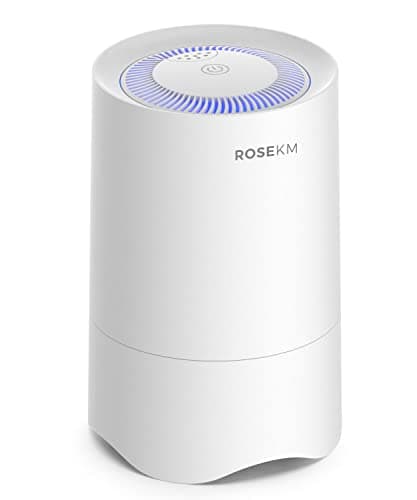 Image of ROSEKM HEPA Air Purifier for Bedroom, Air Cleaner with Aroma Box & Night Light for Home Smoke, Dust Remove, Pet Dander, Odor (White)