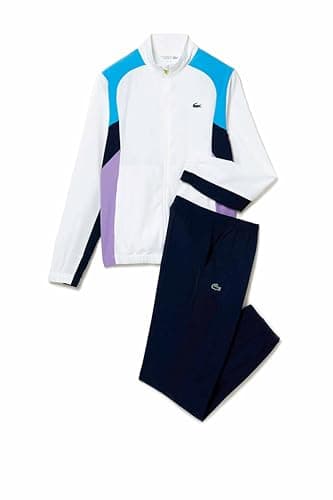 Image of Lacoste Sport WH9341 Men's Tracksuit, White/Argentina-Navy