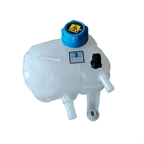 Image of Coolant Expansion Header Tank and Cap for Fiat 500 (2010+), Panda (2012+), Punto (2012+) & for LANCIA Ypsilon (2011+) - OE 51880401, White ABS Replacement