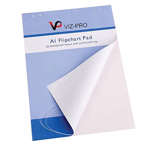 Image of VIZ-PRO Standard Easel Pads/ A1 Flipchart Paper Pad, 841 x 594mm, 25-Sheets/Pad
