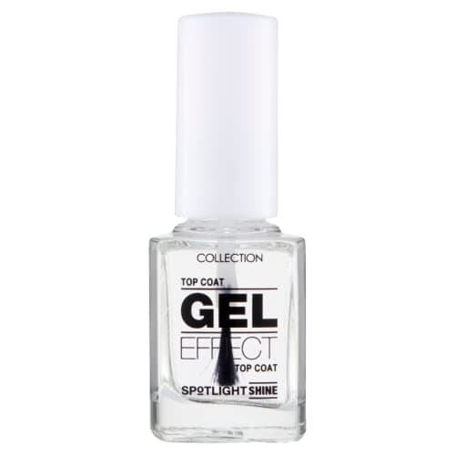 Image of Collection Cosmetics Long Lasting Spotlight Shine Gel Effect Nail Polish Top Coat, 10.5ml, Clear