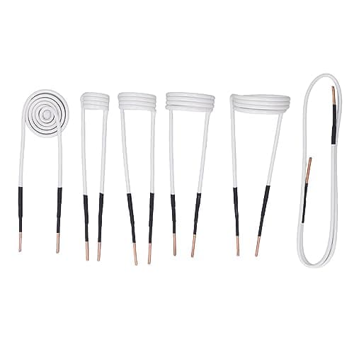 Image of Kikumi 6 Pcs Induction Heater Coil Kit 2.5mm Brass 20 30 40 50mm Freedom Forming Flat Type Induction Heater Wires