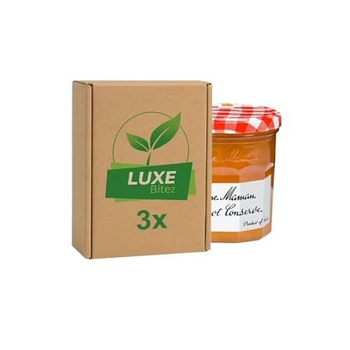 Image of Fruit Preserve Jam Jar – Apricot Conserve – 370g – Compatible with Bonne Maman By Luxe Bitez (Pack of 3)
