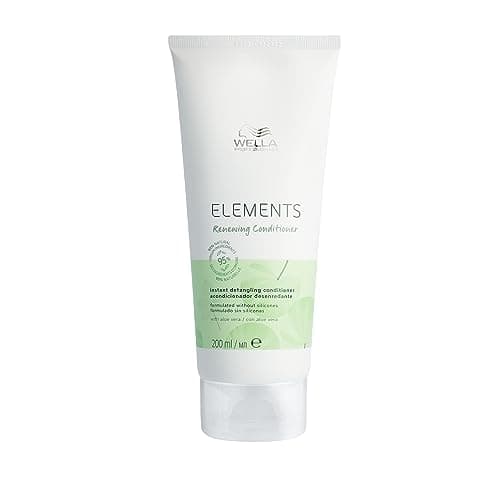 Image of Wella Professionals Elements Renewing Conditioner - Gentle Care Anti-Frizz Detangling Conditioner With Aloe Vera - Protects Against Breakage, Cleanses Hair & Scalp 200ml