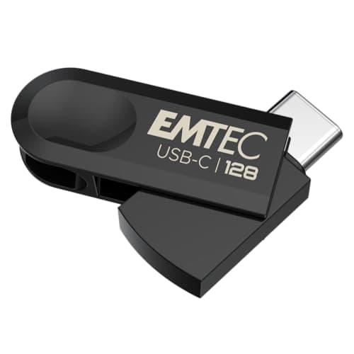 Image of EMTEC - USB 3.2 Type-C Single C280 ECMMD128GC283 - Flash Drive Universal Compatibility USB 3.2 - Read 80MB/s, Write 20MB/s, Eco Design, 128GB/GB