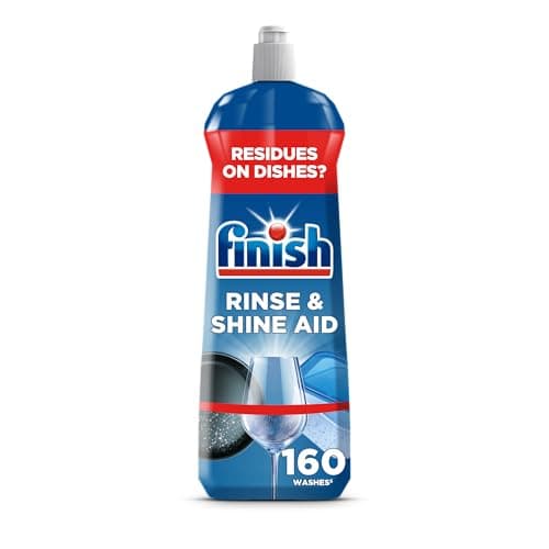 Image of Finish, Dishwasher Rinse Aid, Fresh Rinse & Shine Cleaner, 800ml, Ultimate Clean & Diamond Shine, Glass Protection, Spot Prevention, Better Drying vs Finish Detergent Alone